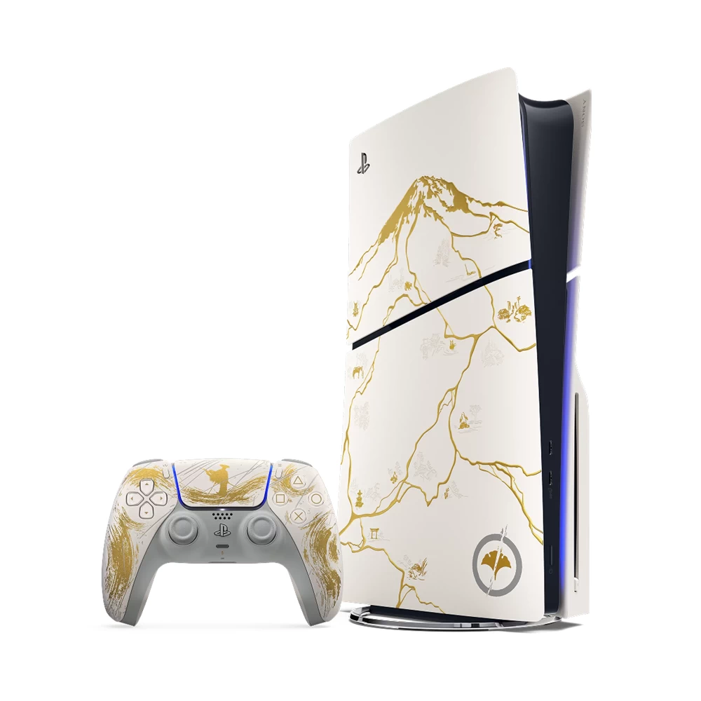 (NEW) PlayStation 5 Slim – Ghost of Yōtei Gold Limited Edition Bundle