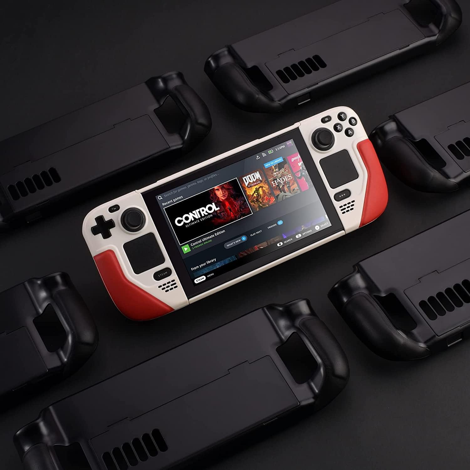 Steam Deck : Case Cover Two Tone White/Red