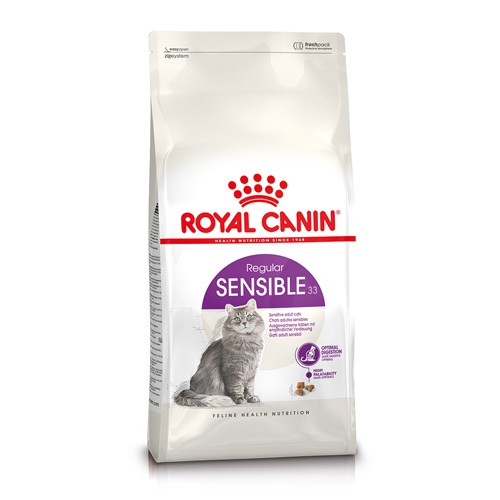 Royal Canin Sensible 2 kg รอยัล คานิน เซนซิเบิล อาหารแมวโตที่มีปัญหาเรื่องการย่อยอาหาร ขนาด 2 กก.
