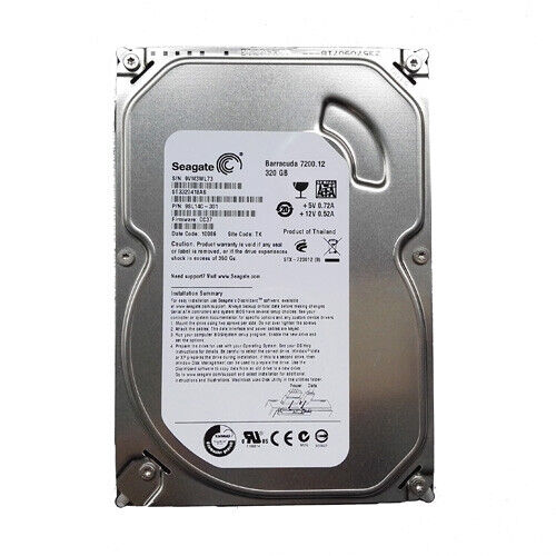 Seagate 320GB 7200RPM SATA 3.5" Desktop Internal Hard Disk Drive // ST3320418AS (Used) // สินค้ารับประกัน โดย บริษัท อะไหล่เซิร์ฟเวอร์ จำกัด