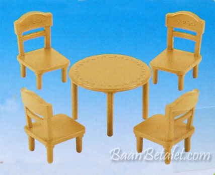 ชุดโต๊ะอาหารซิลวาเนียน (EU) Sylvanian Families Table & Chair Set