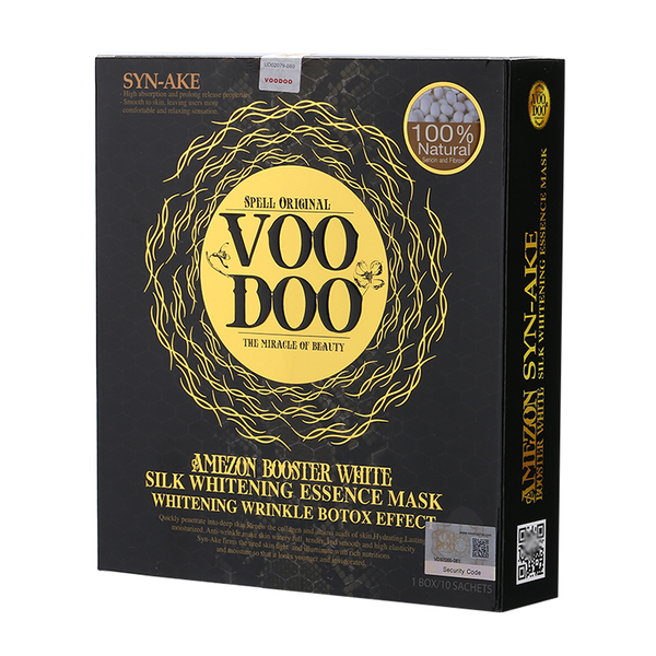 VOODOO蛇毒蚕丝面膜贴去斑美白去痘补水保湿收缩毛孔10片