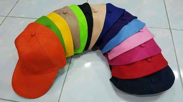 หมวกแฟชั่น หมวกแก๊ป หมวกเดินป่า หมวกกอล์ฟ สีพื้น (หมวกเปล่า)