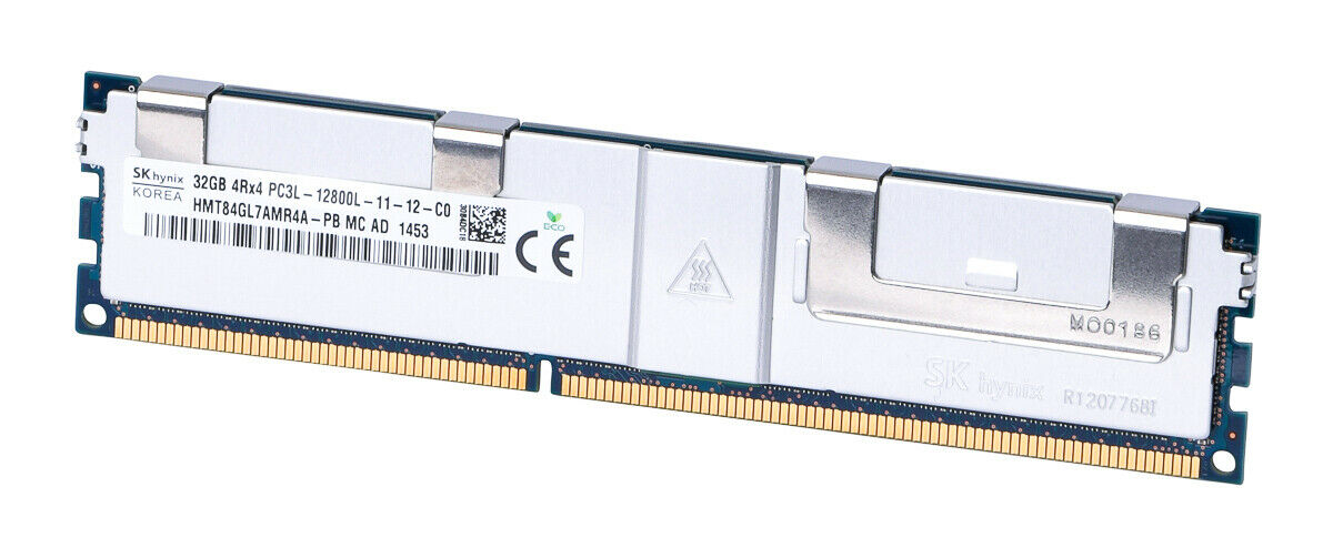 Hynix 32GB 4Rx4 PC3L-12800L DDR3-1600 Server Memory Module / HMT84GL7AMR4A-PB // (USED) สินค้ารับประกัน โดย บริษัท อะไหล่เซิร์ฟเวอร์ จำกัด