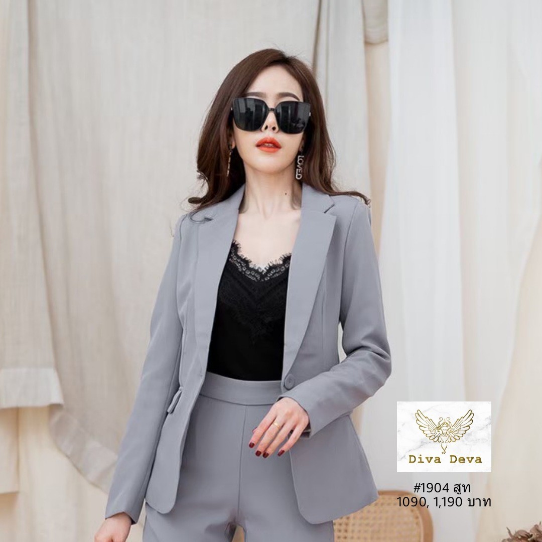 เสื้อสูทผู้หญิงน้ำเงิน/เทา/แดง no1904