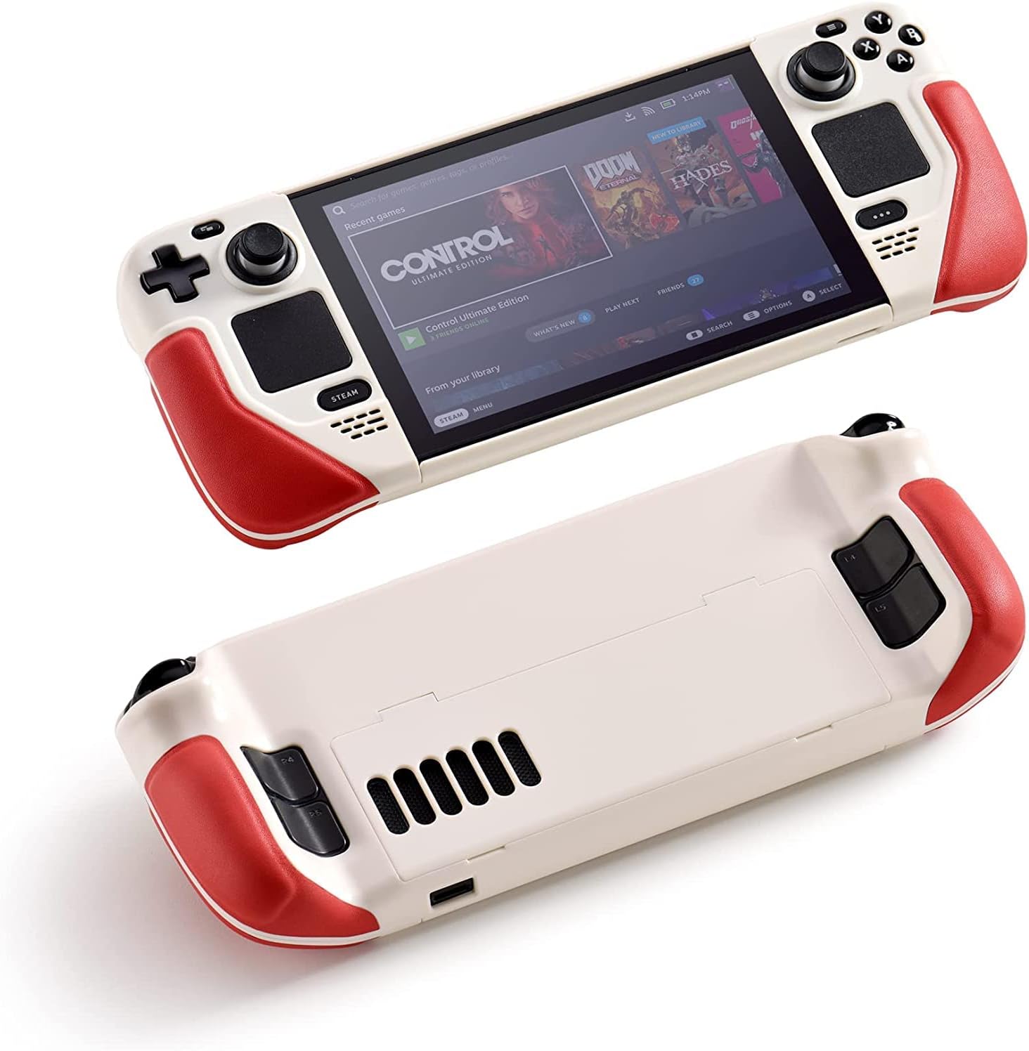 Steam Deck : Case Cover Two Tone White/Red