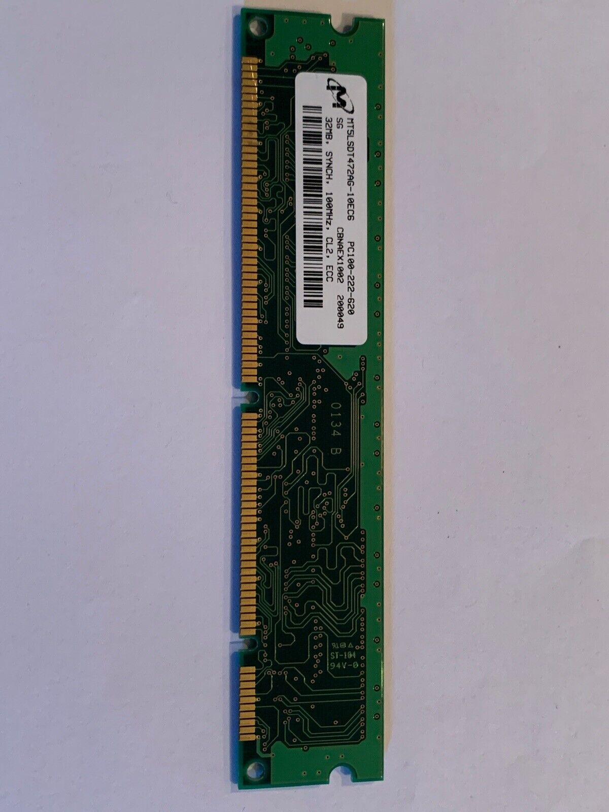 Micron 32MB PC100-222-620 Synch 100MHz ECC / MT5LSDT472AG-10EC6 // (USED) สินค้ารับประกัน โดย บริษัท อะไหล่เซิร์ฟเวอร์ จำกัด