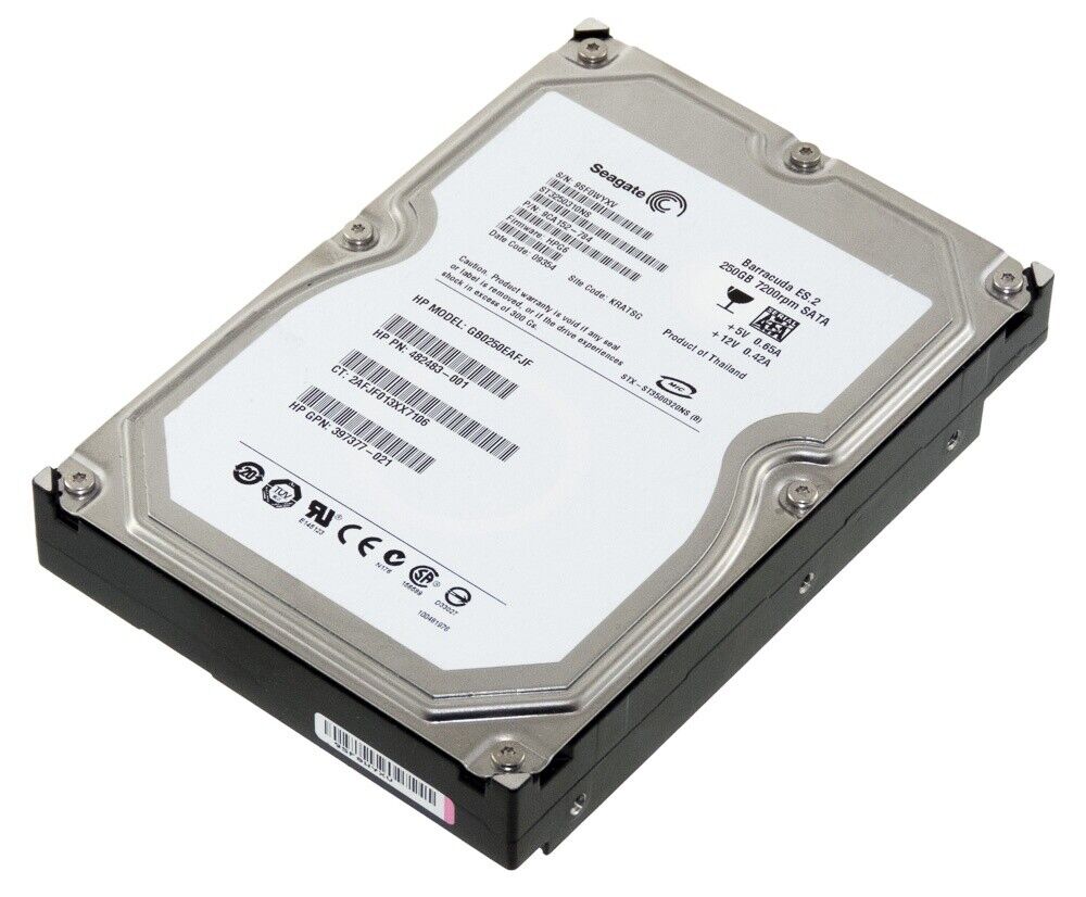 HP/Seagate 250GB 7.2K Sata II 3.5'' Hard Disk // HDD 482483-001 / GB0250EAFJF / GPN 397377-021 / ST3250310NS (Used) // สินค้ารับประกัน โดย บริษัท อะไหล่เซิร์ฟเวอร์ จำกัด