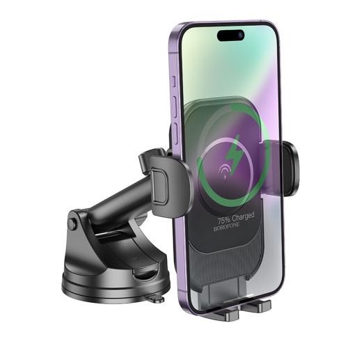 BH203 BLUE CHARM WIRELESS FAST CHARGING CAR HOLDER (CERTER CONSOLE)