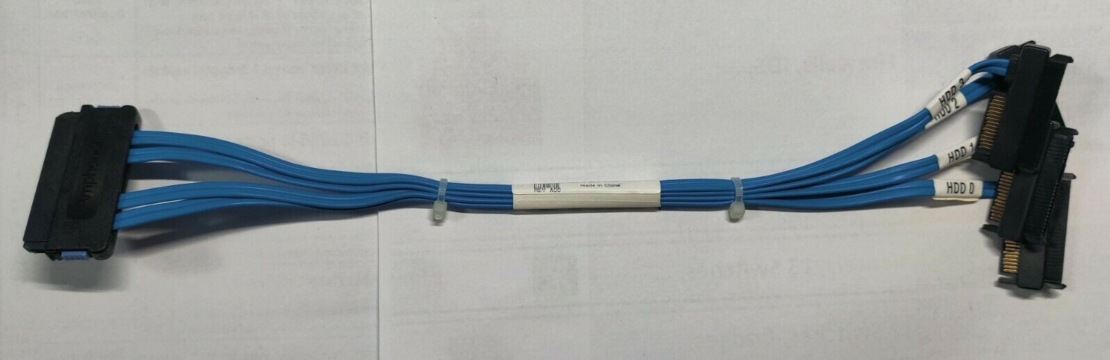 Original Dell 4 port HDD SAS Cable Blue for Dell / 0CJ027 / CJ027 (Used) // สินค้ารับประกัน โดย บริษัท อะไหล่เซิร์ฟเวอร์ จำกัด