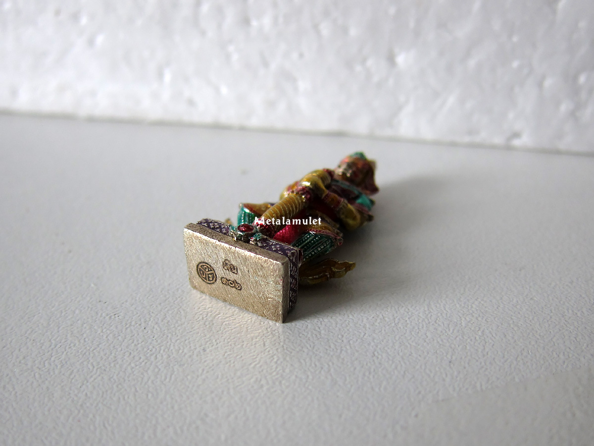 ท้าวเวสสุวรรณ หลวงพ่อทอง เนื้อเงินลงยา ปี2564