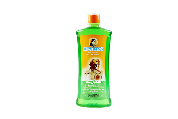 Bearing Tick and Flea dog shampoo formula 3 แบร์ริ่ง แชมพูกำจัดเห็บหมัด สูตร 3 สำหรับสุนัขขนยาว สีเขียว ขนาด 600 ซีซี