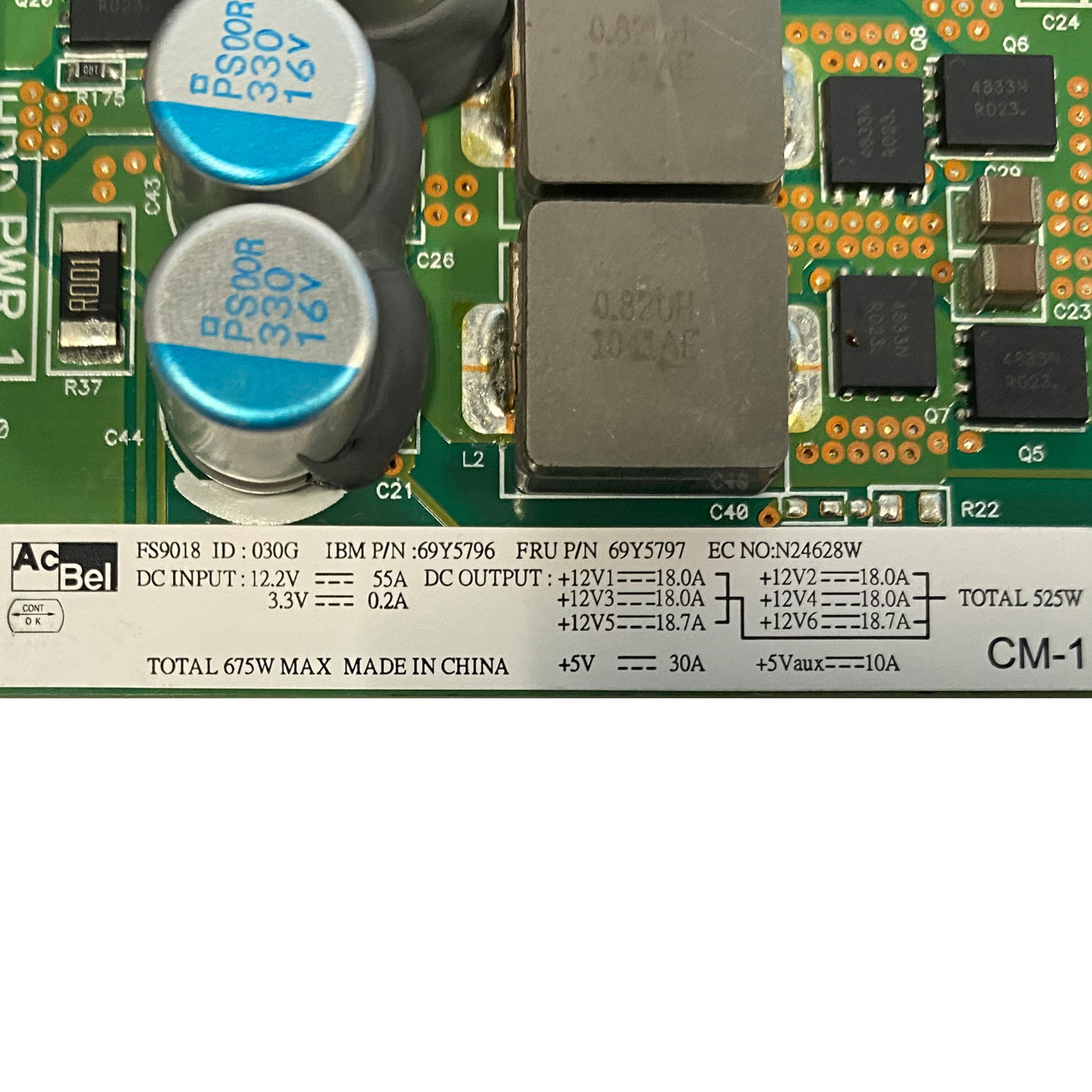 IBM Power Backplane x3630 M3 x3630 M4 x3620 M3 FRU 69Y5797 / 69Y5796 (Used) // สินค้ารับประกัน โดย บริษัท อะไหล่เซิร์ฟเวอร์ จำกัด