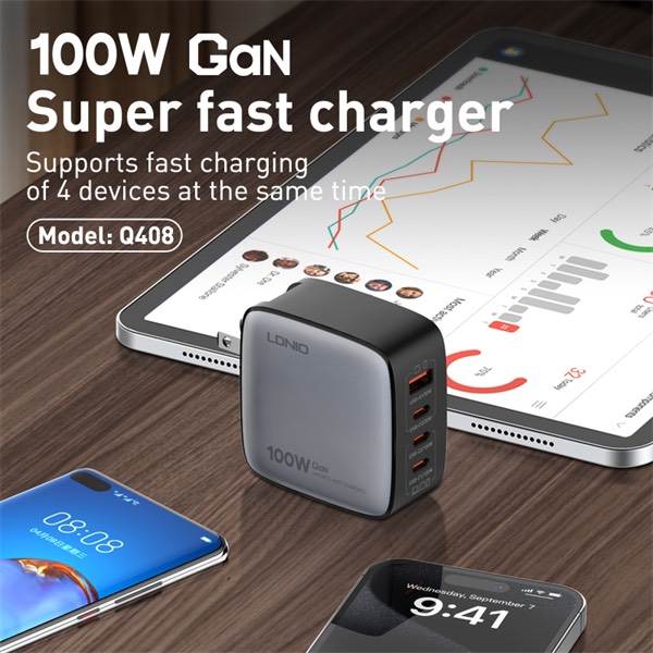 Q408 100W GAN SUPER FAST CHARGER