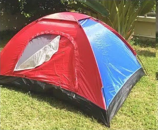 เต็นท์นอน 3-4 คน ลายพราง สีพื้นคละสี