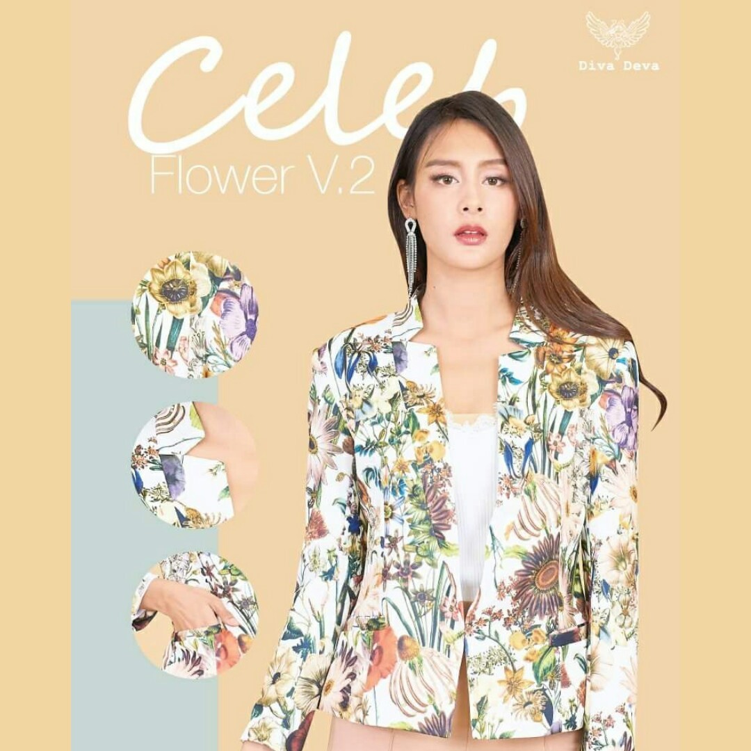 เสื้อสูทผู้หญิงลายดอก #5247