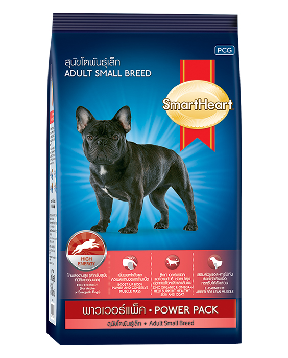 Smartheart Powerpack สมาร์ทฮาร์ท พาวเวอร์แพ็ค อาหารสุนัขโตพันธุ์เล็ก 3 กก.