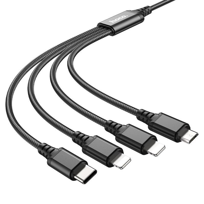 X76 4-IN-1 SUPER CHARGING CABLE (iP+iP+TYPE-C+MICRO)