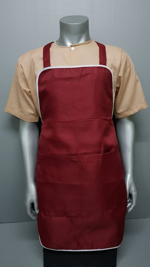 ผ้ากันเปื้อน เสื้อกันเปื้อน เอี้ยมผูกเอว ปรับขนาดได้ มีหลายสีพร้อมส่ง