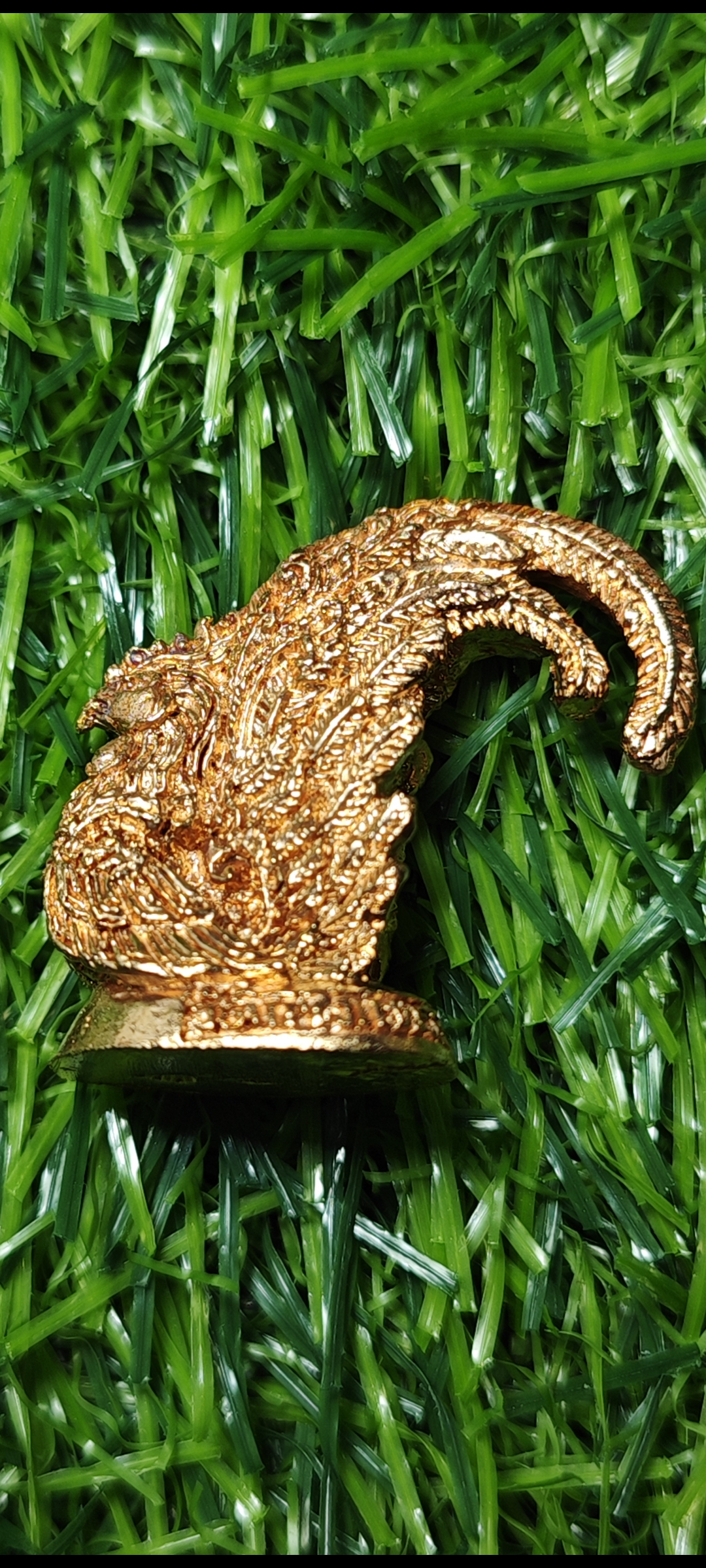 ไก่โชคดี หลวงพ่อรวย วัดตะโก จ.อยุธยา ปี2559 เนื้อทองแดงชนวน