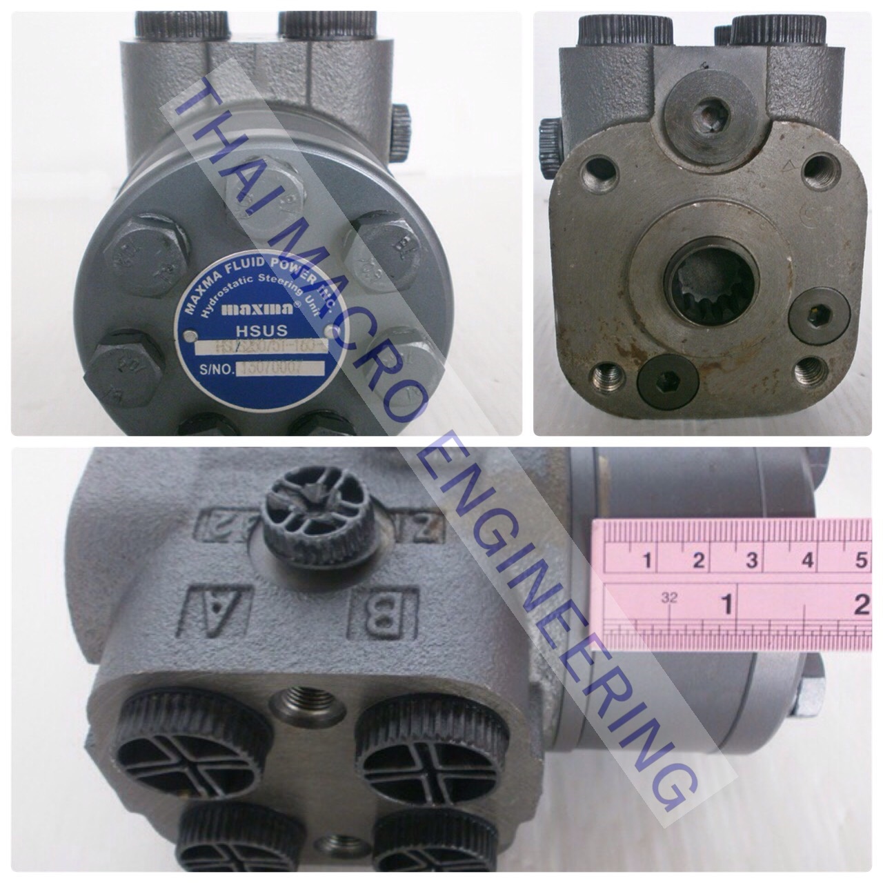 กระปุกพวงมาลัยไฮโดรลิคHSUS250/5T-160-E(32mm.)