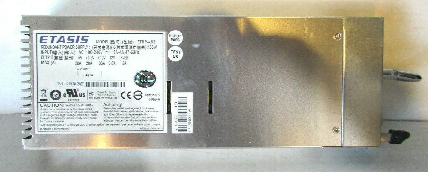Etasis EFRP-463 S10H104 460W 1U Power Supply Unit PSU / 1HE Server (Used) // สินค้ารับประกัน โดย บริษัท อะไหล่เซิร์ฟเวอร์ จำกัด