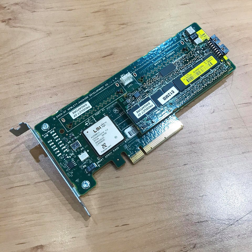 HP Smart Array P400 PCI-E x 8 SAS RAID Controller Card W/ 256MB Cache / 405831-001 405836-001 44702001 (Used) // สินค้ารับประกัน โดย บริษัท อะไหล่เซิร์ฟเวอร์ จำกัด