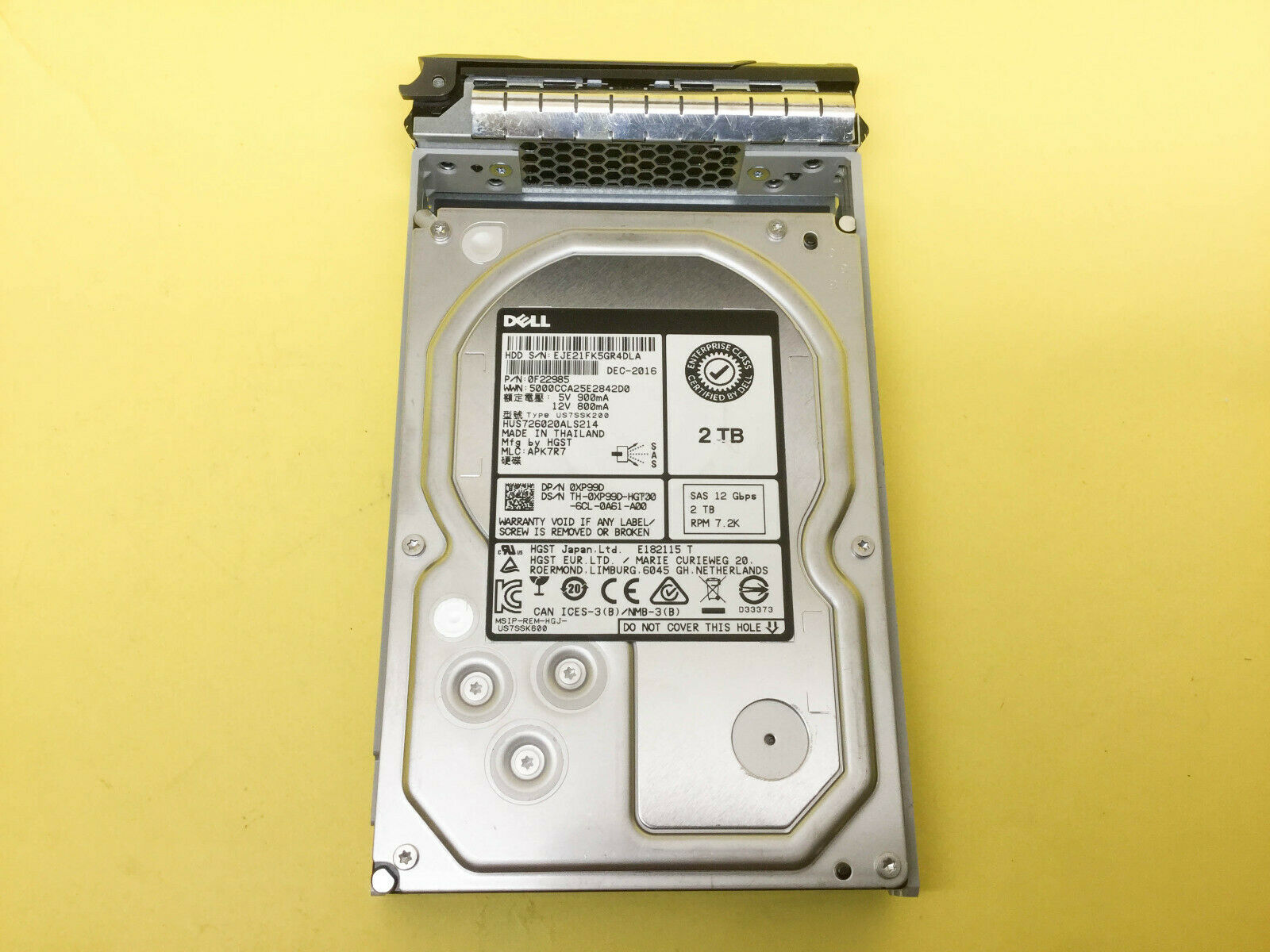 Dell 2TB 7.2K 12G SAS LFF 3.5" HDD // 0GDM8H / MG04SCA20EN (Used) // สินค้ารับประกัน โดย บริษัท อะไหล่เซิร์ฟเวอร์ จำกัด