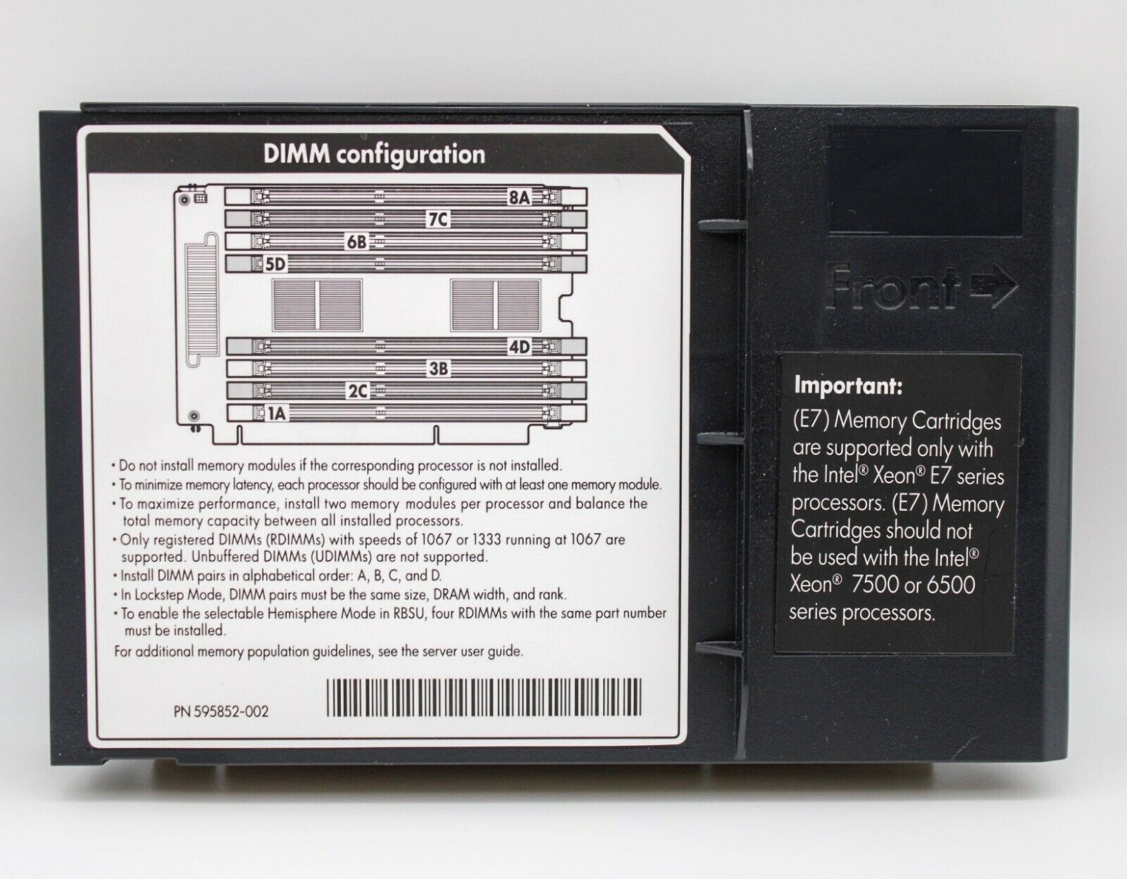 HP DL580 / DL980 G7 E7 Server Porliant Slot Memory Riser Board 8 Slots P/N 647058-001 (Used) // สินค้ารับประกัน โดย บริษัท อะไหล่เซิร์ฟเวอร์ จำกัด