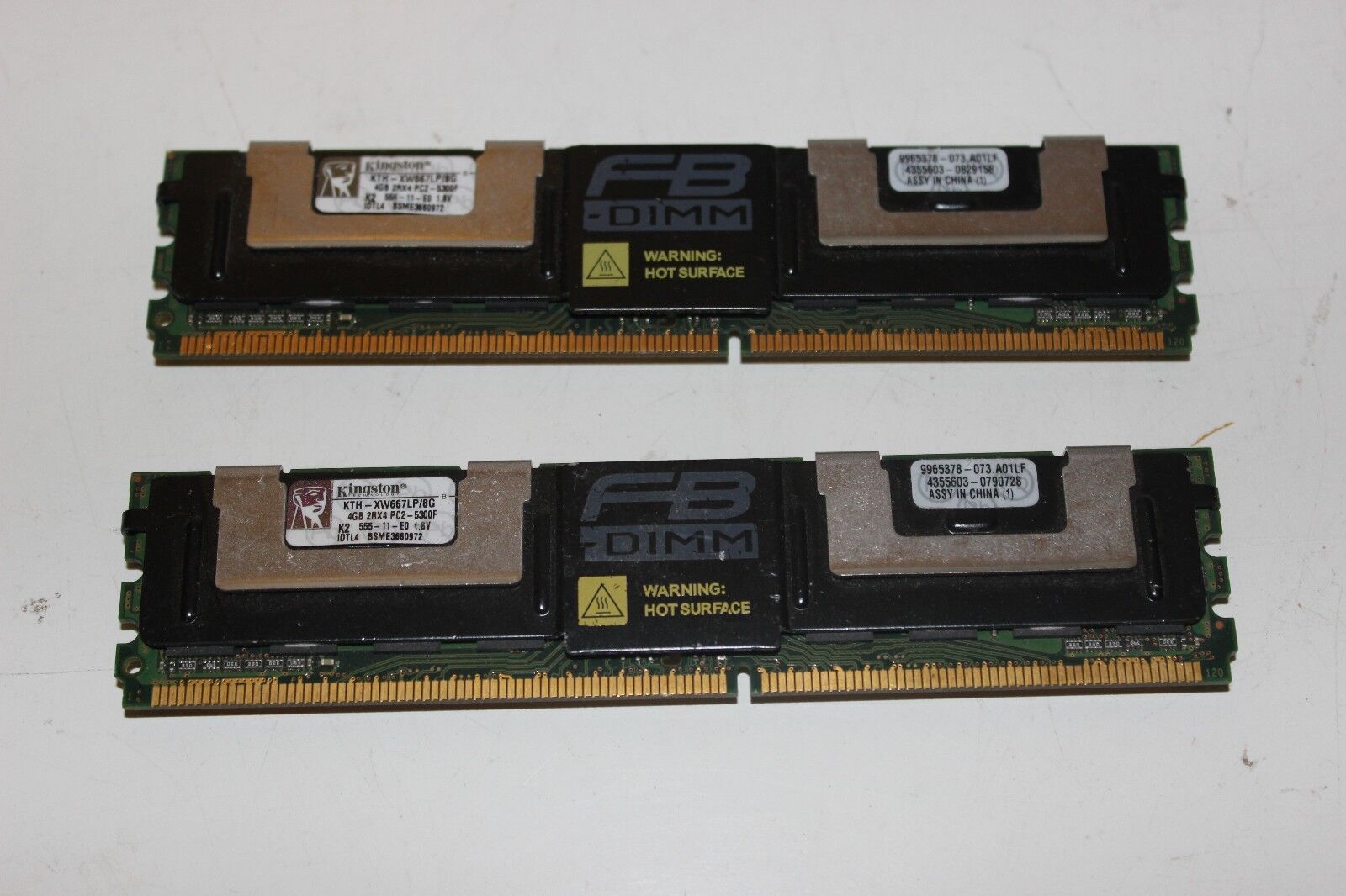 Kingston 4GB (2Rx4) PC2-5300F DDR2 Servidor Ram ECC Protegido / KTH-XW667LP/8G (Used) // สินค้ารับประกัน โดย บริษัท อะไหล่เซิร์ฟเวอร์ จำกัด