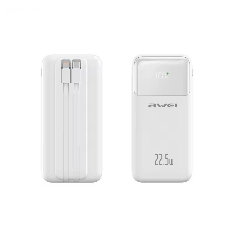 P106K FAST CHARGING POWERBANK WITH SELF CONTAINED CABLE 22.5W 10000mAh
