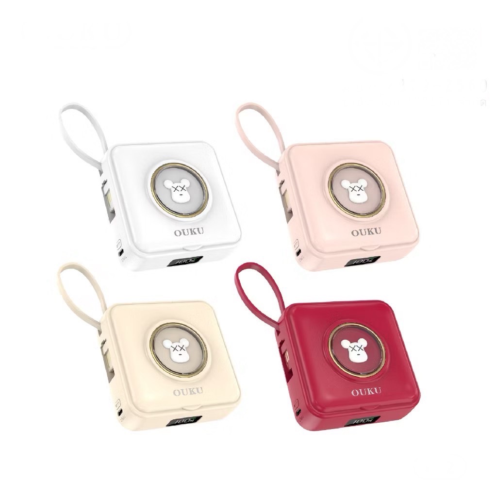 P52 10000mAh CARTOON BEAR MAKE UP MIRROR CHARGING TREASURE
