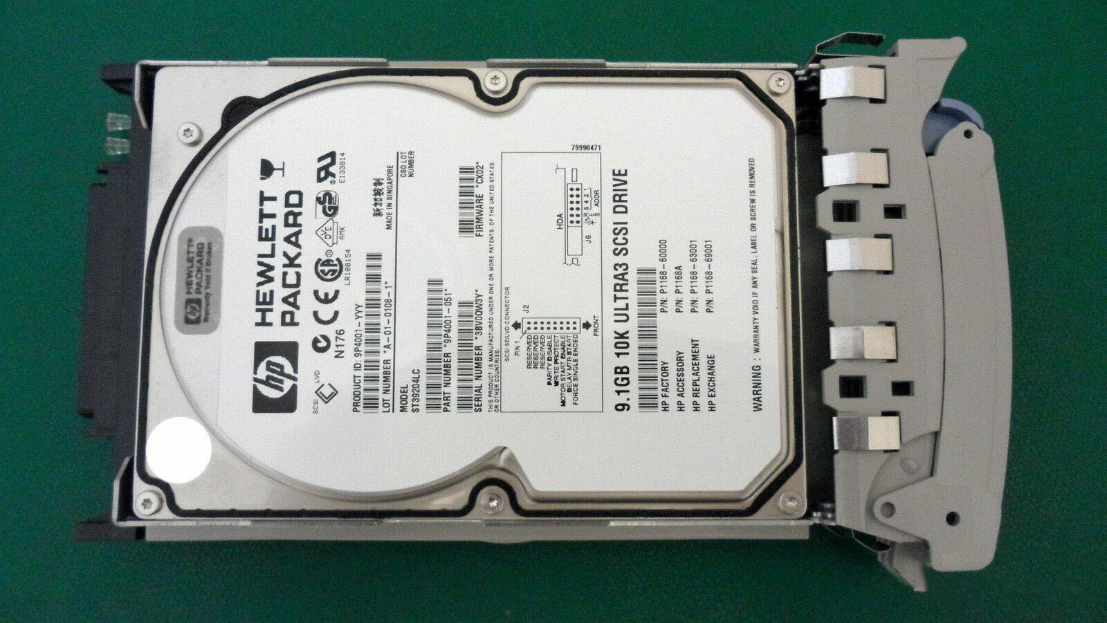 HP 9.1GB 10K 3.5" Ultra 3 SCSI HDD / 07N4620 / 5184-4809 / P1168-60000 / P1168A / P1168-63001 / P1168-69001 / DDYS-T09170 (Used) // สินค้ารับประกัน โดย บริษัท อะไหล่เซิร์ฟเวอร์ จำกัด