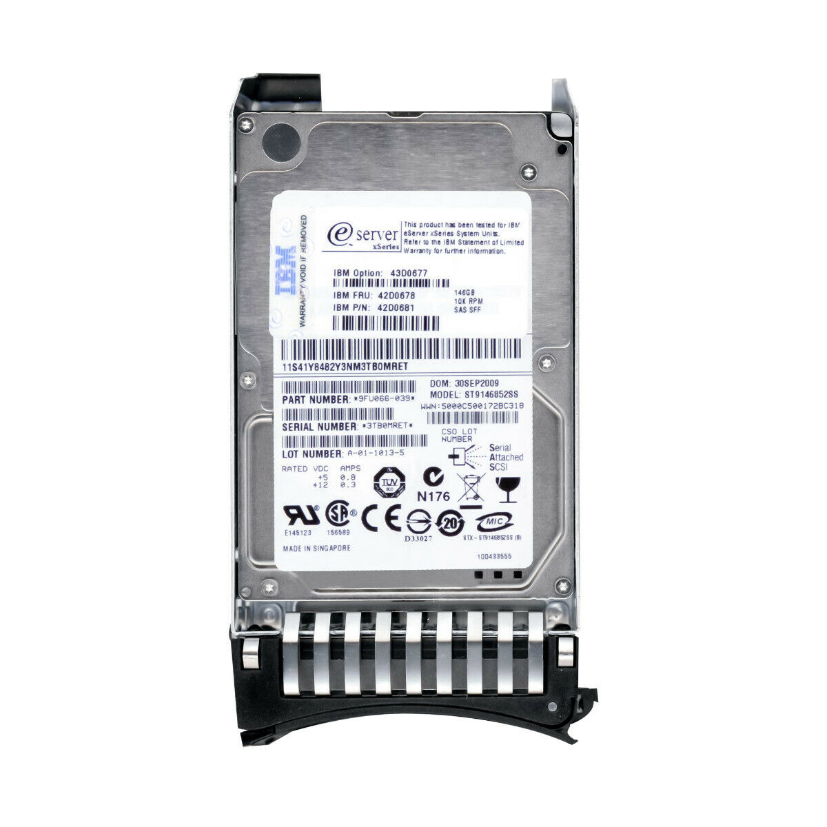 IBM 146GB 15K 6G SFF HS 2.5'' Hard Drive // 42D0678 / 42D0677 / 42D0681 (New in Box) // สินค้ารับประกัน โดย บริษัท อะไหล่เซิร์ฟเวอร์ จำกัด