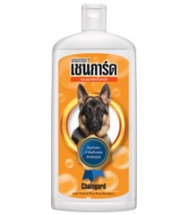 Chaingard Anti Tick & Flea Dog Shampoo 1000 cc เชนการ์ด แชมพูสูตรกำจัดเห็บหมัด สำหรับสุนัข สีส้ม 1000 ซีซี