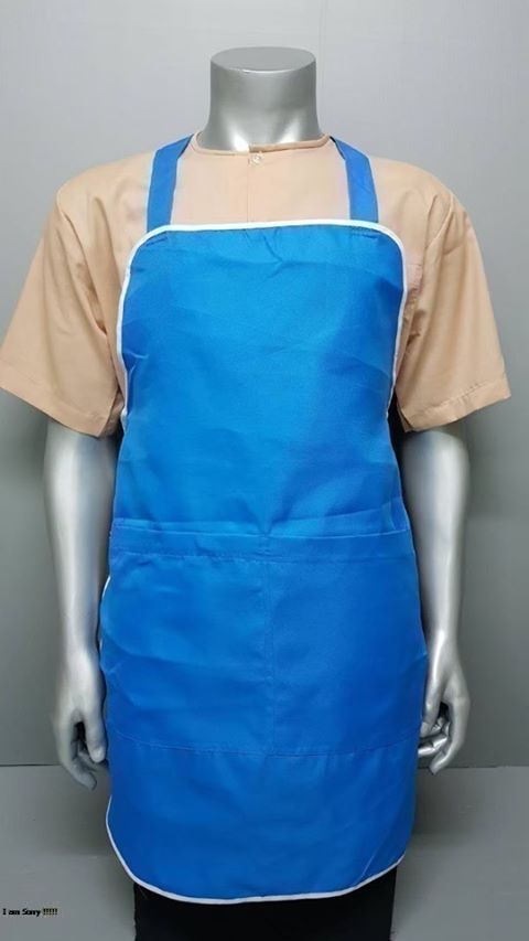 ผ้ากันเปื้อน เสื้อกันเปื้อน เอี้ยมผูกเอว ปรับขนาดได้ มีหลายสีพร้อมส่ง