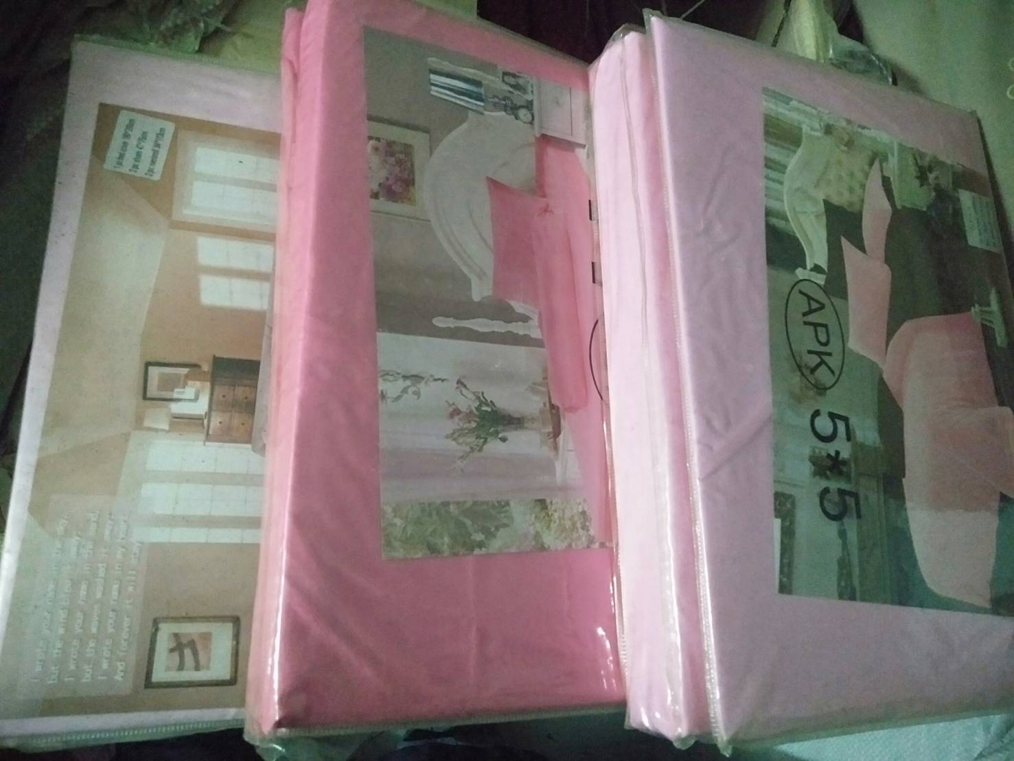 ผ้าปูที่นอน ครบชุด (ไม่มีผ้านวม) 5 ฟุต สีพื้น สีเหมือนกันทั้งชุด