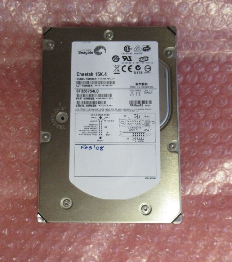 Seagate Cheetah 36.7GB 15K U320 SCSI 80P 8MB 3.5" Internal Hard Disk // ST336754LC (Used) // สินค้ารับประกัน โดย บริษัท อะไหล่เซิร์ฟเวอร์ จำกัด