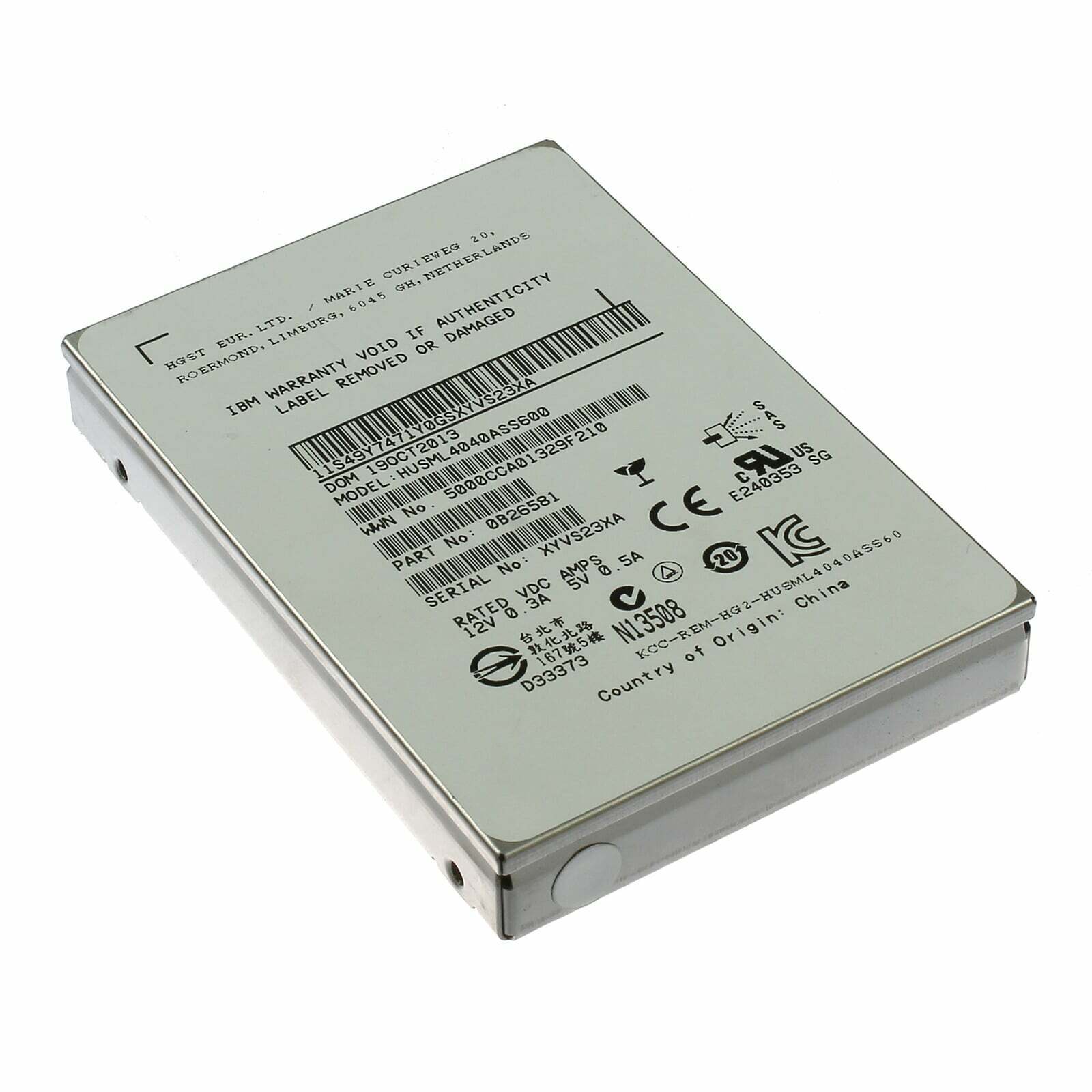HGST Hitachi 400GB 2.5" SAS SSD EMC // HUSML4040ASS600 / 0B26581 (Used) // สินค้ารับประกัน โดย บริษัท อะไหล่เซิร์ฟเวอร์ จำกัด