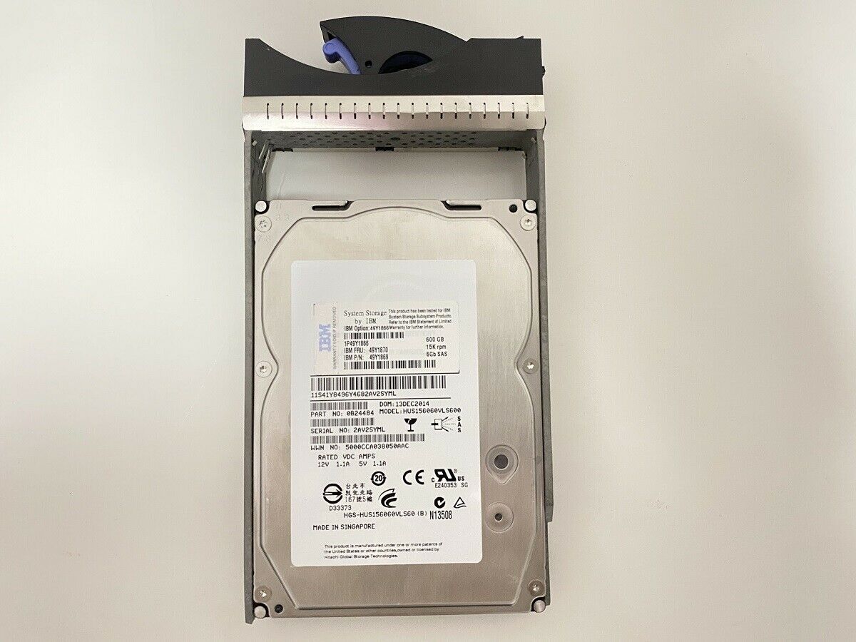IBM 600GB 15K SAS 6G LFF 3.5'' HDD Hard Drive No Tray // 49Y1870 / 49Y1869 / 49Y1866 (Used) // สินค้ารับประกัน โดย บริษัท อะไหล่เซิร์ฟเวอร์ จำกัด