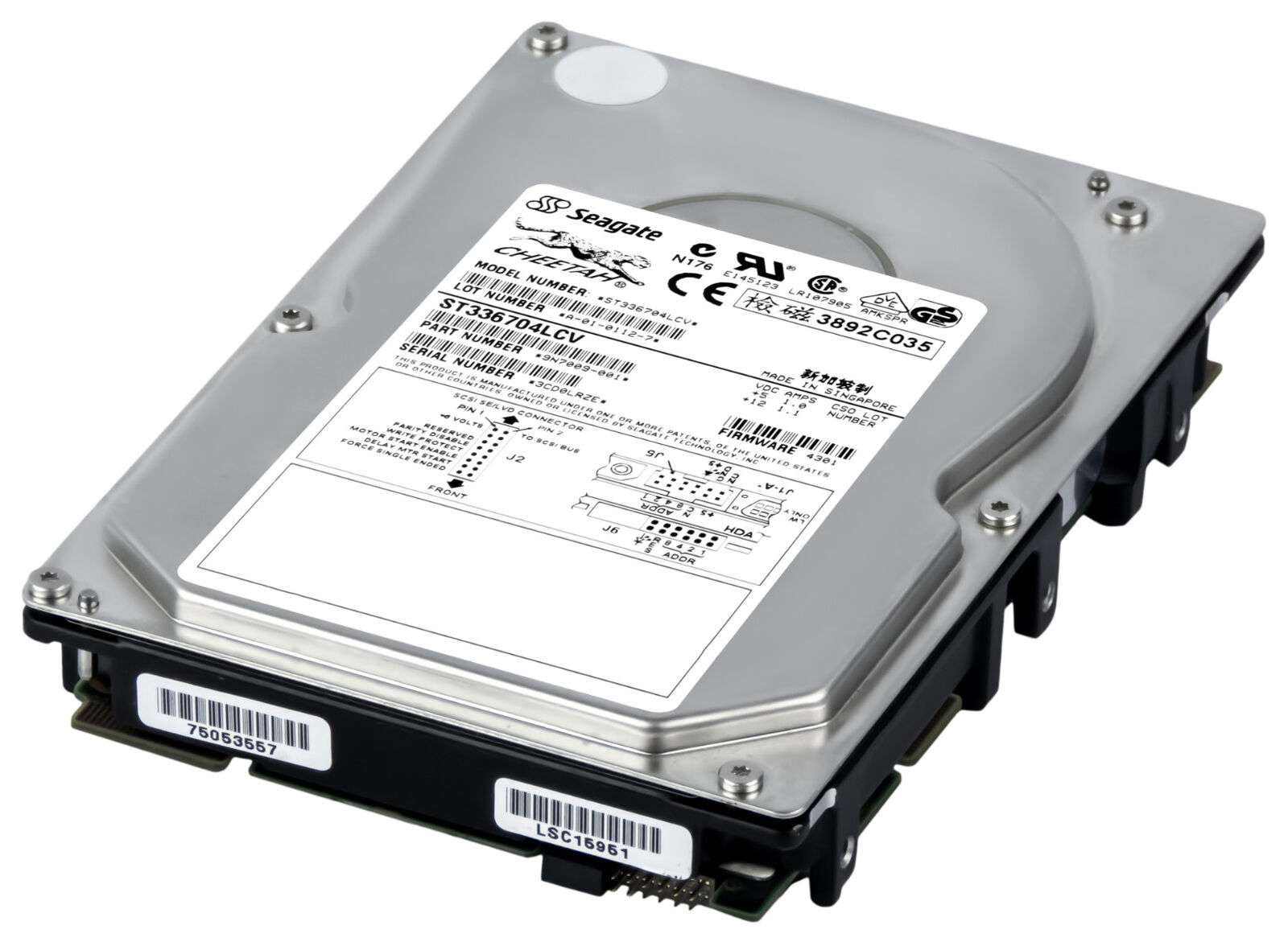 Seagate Cehhtah 36GB 10K 16MB SCSI Ultra160 3.5'' Hard Disk // ST336704LCV / 9N7009-021 (Used) // สินค้ารับประกัน โดย บริษัท อะไหล่เซิร์ฟเวอร์ จำกัด