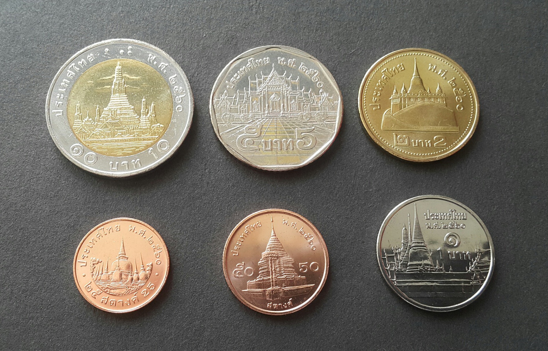 เหรียญหมุนเวียน พ.ศ.2560 ครบชุด UNC