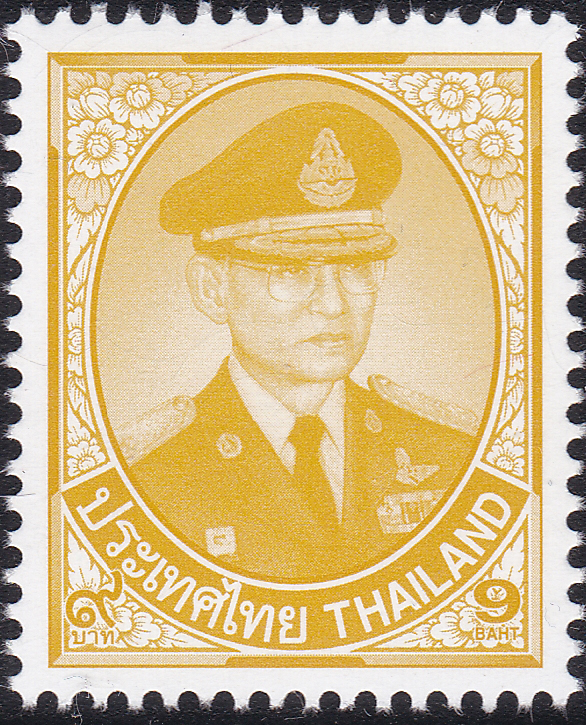 แสตมป์พระรูป ร.9 ชุดที่ 10 ดวง 9 บาท โรงพิมพ์ Cartor (พิมพ์1)