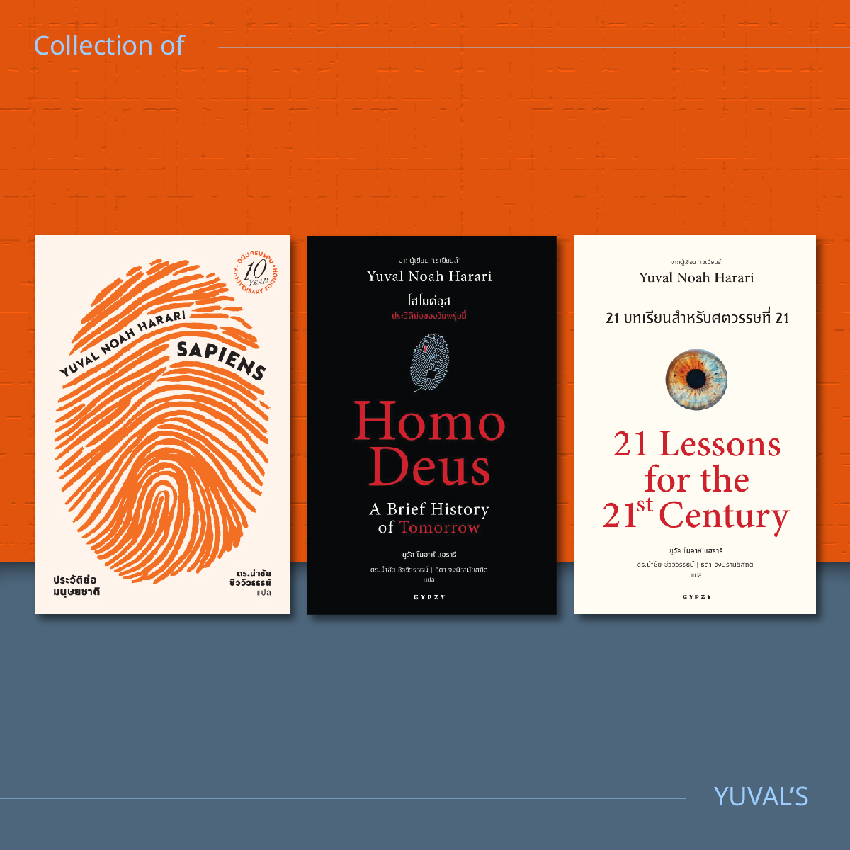 ชุดหนังสือดีแห่งศตวรรษที่ 21 ที่คุณควรอ่านก่อนตาย (เซเปียนส์ 10 ปีปกอ่อน, 21 บทเรียน, โฮโมดีอุส)