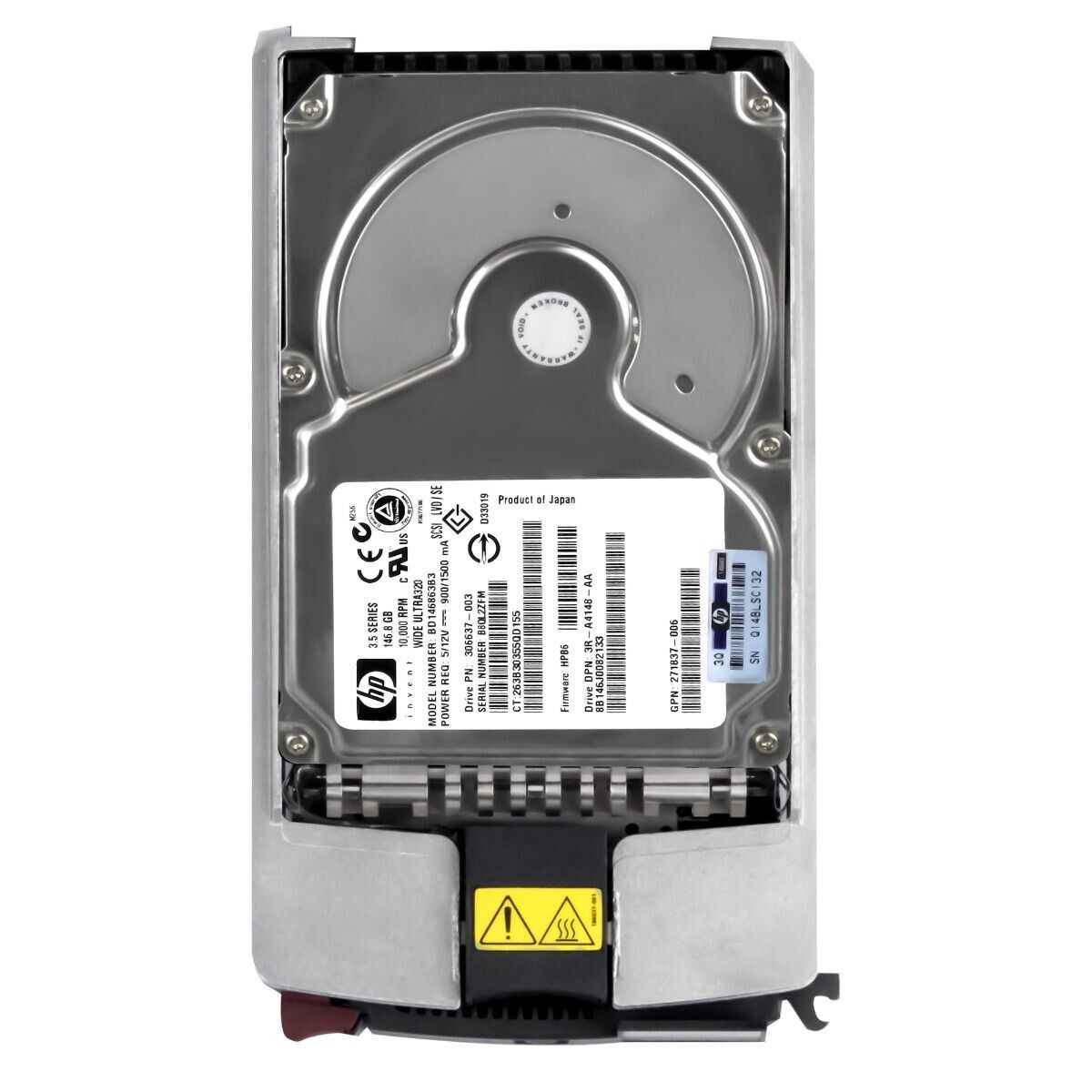HP 146GB 10K Ultra320 SCSI 3.5" Hard Disk Drive HP HDD // 306637-003 / BD146863B3 / GPN 271837-006 (Used) // สินค้ารับประกัน โดย บริษัท อะไหล่เซิร์ฟเวอร์ จำกัด