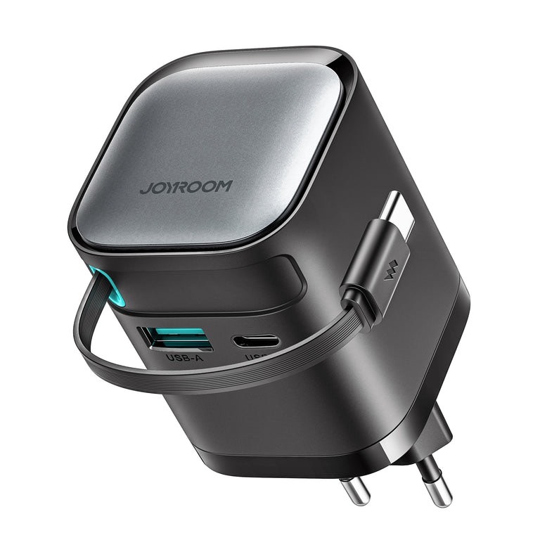 JR-TCL02 65W GAN CHARGER WITH BUILD-IN RETRACTABLE CABLE