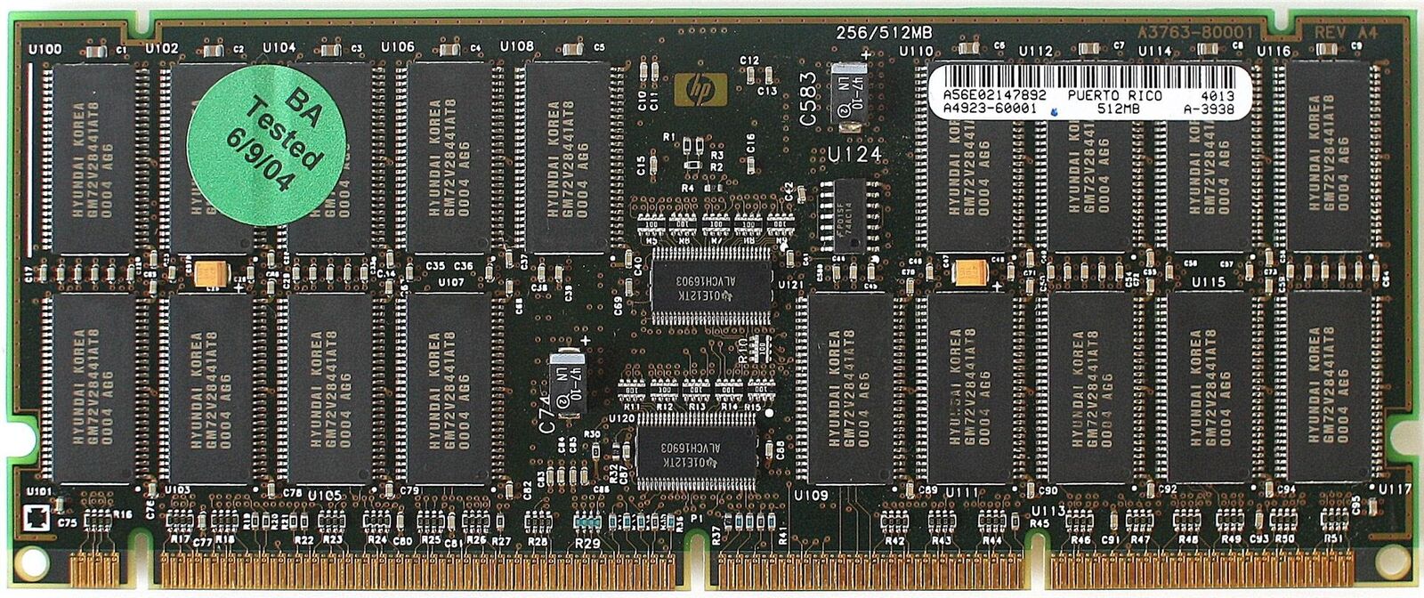 HP 512MB 9000 N-Class Memory Kit A4923A / A4923-60001 (Used) // สินค้ารับประกัน โดย บริษัท อะไหล่เซิร์ฟเวอร์ จำกัด