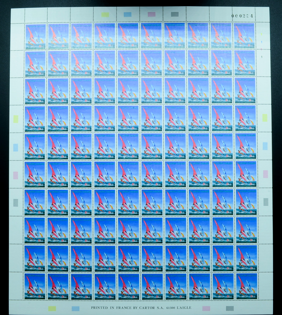 แสตมป์สวัสดิการกีฬา 2533 (ชุด2) (เต็มแผ่น100ดวง)