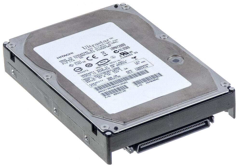 HITACH 300GB 15K U320 SCSI 3.5" HDD // 0B22138 / HUS153030VL3800 + Tray SCSI (Used) // สินค้ารับประกัน โดย บริษัท อะไหล่เซิร์ฟเวอร์ จำกัด