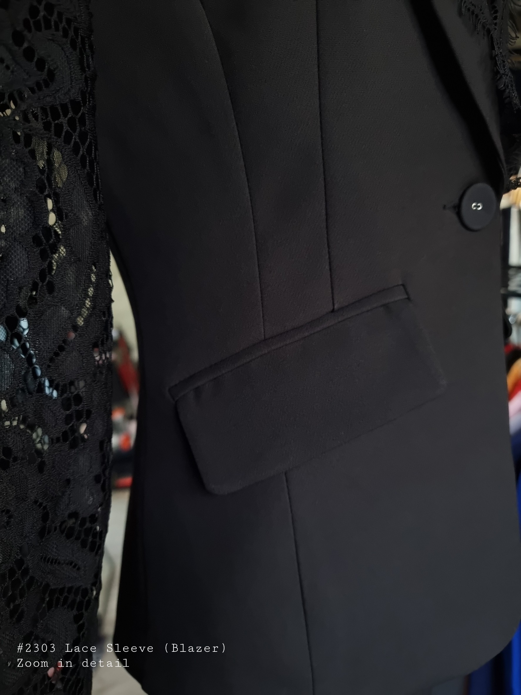 2303 เสื้อสูทแขนลูกไม้ซีทรู